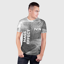 Футболка спортивная мужская Mass Effect - grey gradient вертикально, цвет: 3D-принт — фото 2