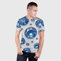 Футболка спортивная мужская Россыпь сапфиров, цвет: 3D-принт — фото 2