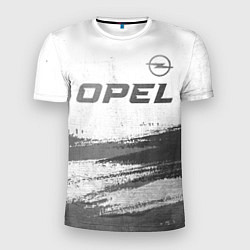 Футболка спортивная мужская Opel - white gradient посередине, цвет: 3D-принт