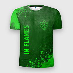 Футболка спортивная мужская In Flames - green gradient вертикально, цвет: 3D-принт