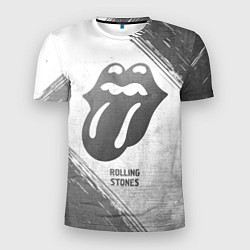 Футболка спортивная мужская Rolling Stones - white gradient, цвет: 3D-принт