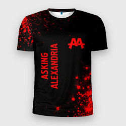 Футболка спортивная мужская Asking Alexandria - red gradient вертикально, цвет: 3D-принт