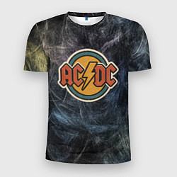 Футболка спортивная мужская ACDC логотип олдскул, цвет: 3D-принт