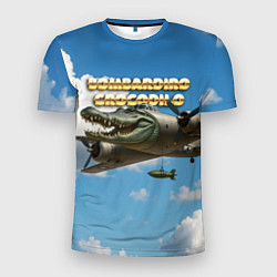 Мужская спорт-футболка Bombardino Crocodillo мем
