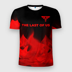 Футболка спортивная мужская The Last Of Us - red gradient посередине, цвет: 3D-принт