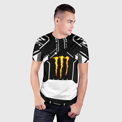 Футболка спортивная мужская Monster energy geometry, цвет: 3D-принт — фото 2
