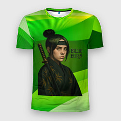 Футболка спортивная мужская Билли Айлиш в стиле ниндзи, цвет: 3D-принт