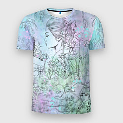 Футболка спортивная мужская Скетч японские дорамы, цвет: 3D-принт