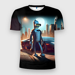 Футболка спортивная мужская Бендер с пистолетом - Нью-Йоркская мафия, цвет: 3D-принт