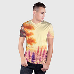 Футболка спортивная мужская Поле цветочное, цвет: 3D-принт — фото 2