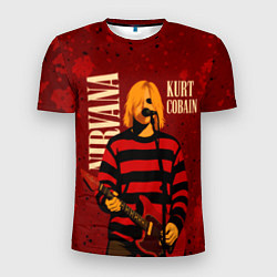 Футболка спортивная мужская Нирвана, гранж из 90-х, цвет: 3D-принт