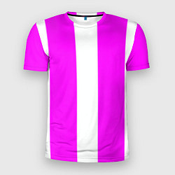 Мужская спорт-футболка Color white pink line