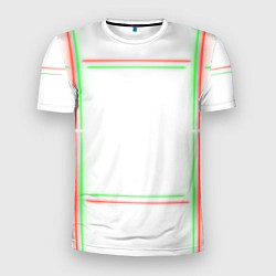 Футболка спортивная мужская Neon light green red, цвет: 3D-принт
