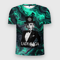 Футболка спортивная мужская Леди Гага в черном костюме с бабочкой, цвет: 3D-принт