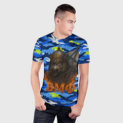 Футболка спортивная мужская ВМФ злой медведь в шлеме, цвет: 3D-принт — фото 2