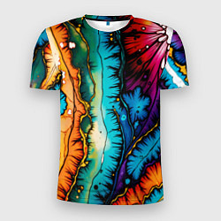 Мужская спорт-футболка Разноцветный узор