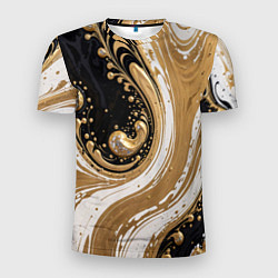 Мужская спорт-футболка Черный агат и жидкое золото