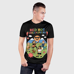 Футболка спортивная мужская Red Hot Chili Peppers, мультяшный стиль, цвет: 3D-принт — фото 2
