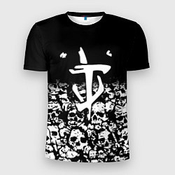 Мужская спорт-футболка Doom черепа