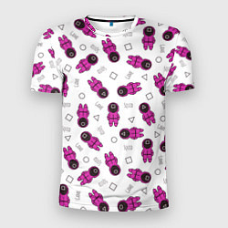 Мужская спорт-футболка Персонажи корейского сериала игра в кальмара