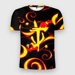 Мужская спорт-футболка Doom dragon steel fire