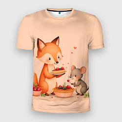 Футболка спортивная мужская Пироги с лисой, цвет: 3D-принт