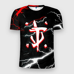 Мужская спорт-футболка Doom шторм текстура