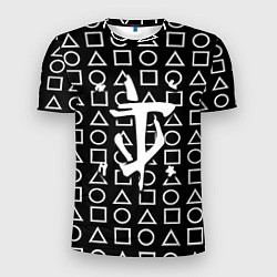 Мужская спорт-футболка Doom geometry pattern