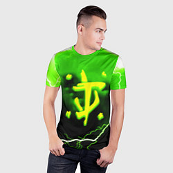 Футболка спортивная мужская Doom шторм кислотное лого, цвет: 3D-принт — фото 2