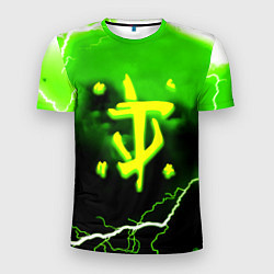 Футболка спортивная мужская Doom шторм кислотное лого, цвет: 3D-принт