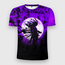 Футболка спортивная мужская Самурай при луне, цвет: 3D-принт