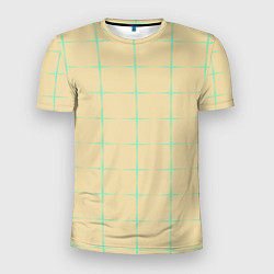 Мужская спорт-футболка Color beige green crosses