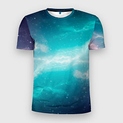 Мужская спорт-футболка Галактическое сияние небес