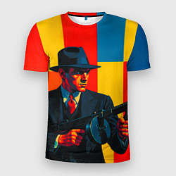 Футболка спортивная мужская Гангстер поп-арт, цвет: 3D-принт