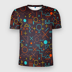Мужская спорт-футболка Different shapes of geometry
