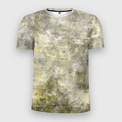 Мужская спорт-футболка Абстракция - yellow acidic liquid