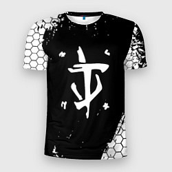 Футболка спортивная мужская Doom соты краски, цвет: 3D-принт