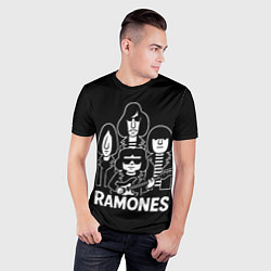 Футболка спортивная мужская Ramones, силуэты, цвет: 3D-принт — фото 2