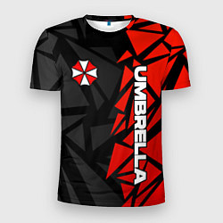 Футболка спортивная мужская Umbrella corp - красные фрагменты, цвет: 3D-принт