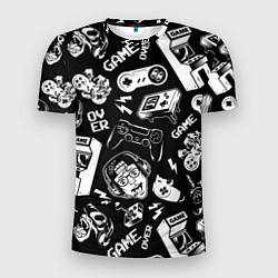 Мужская спорт-футболка Retro gamer pattern