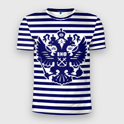 Футболка спортивная мужская ВМФ - герб России, цвет: 3D-принт