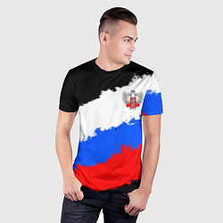 Футболка спортивная мужская Федерация бокса России - триколор, цвет: 3D-принт — фото 2