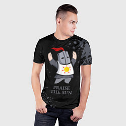 Футболка спортивная мужская Хвала солнцу - дарк соулс, цвет: 3D-принт — фото 2
