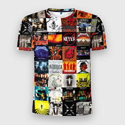 Футболка спортивная мужская Metallica - обложки альбомов и песен, цвет: 3D-принт