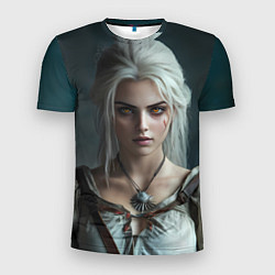 Футболка спортивная мужская Цири с янтарными глазами, цвет: 3D-принт