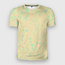 Футболка спортивная мужская Color beige turquoise, цвет: 3D-принт