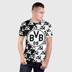 Футболка спортивная мужская Borussia паттерн ссср, цвет: 3D-принт — фото 2