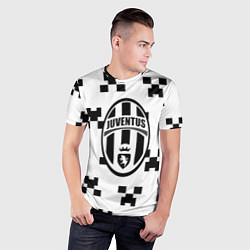 Футболка спортивная мужская Juventus x minecraft pattern, цвет: 3D-принт — фото 2