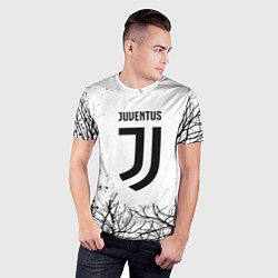 Футболка спортивная мужская Ювентус черные деревья, цвет: 3D-принт — фото 2