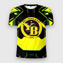 Футболка спортивная мужская Янг Бойз спортивная геометрия линии, цвет: 3D-принт